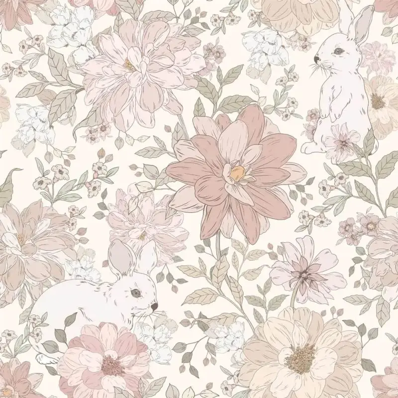 Carta da parati per bambini Dekornik Hide And Seek Rabbits