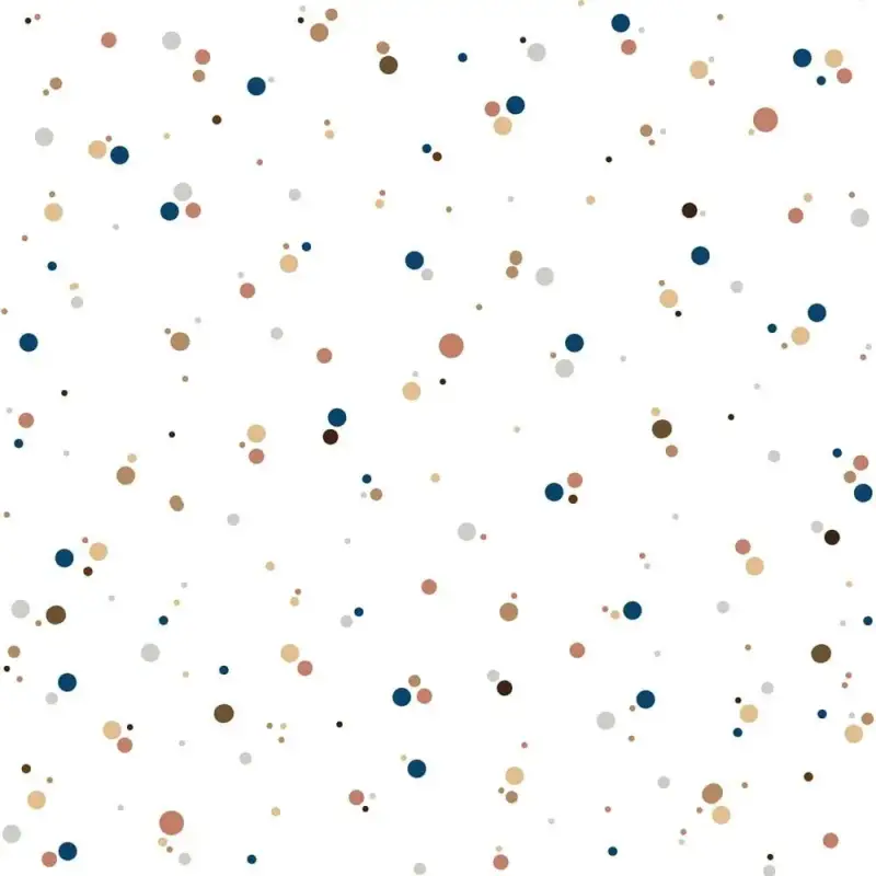 Carta da parati semplice per bambini Dekornik Dots Minimini Cinnamon
