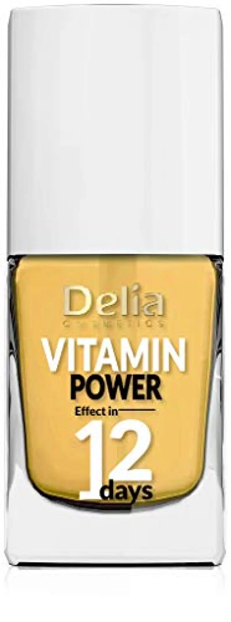 Delia Cosmetics – Balsamo vitaminico per unghie – Riparazione per unghie deboli e fragili – Unghie ricostruite e brillanti – Vitamine C, E – Risultati in 12 giorni, Formula a rapida asciugatura – 11ml miniatura 2