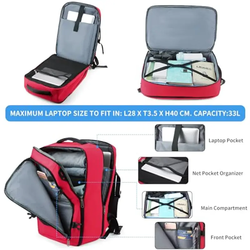 Della Gao Zaino da viaggio Uomo Nero 1916030 miniatura 3