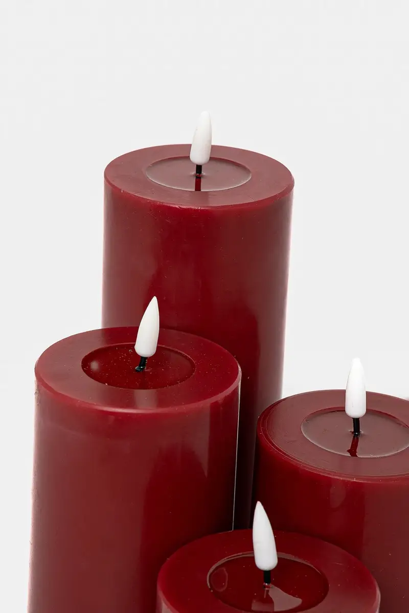 set candele led Giftbox LED Candle pacco da 4 colore granata miniatura 2