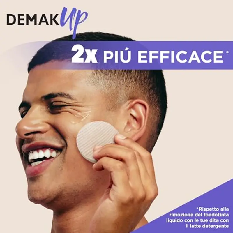 Demak'Up Original 60 Dischetti Struccanti, Non Sbiancati, Fibre di Cotone Naturali miniatura 2