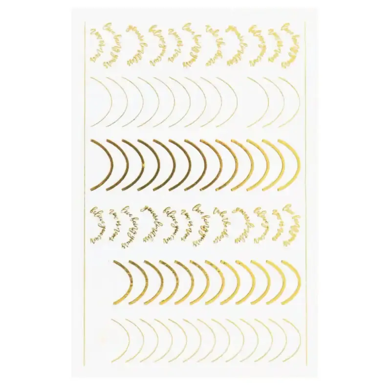 Adesivi per unghie autoadesivi DeniCarte - French dorato