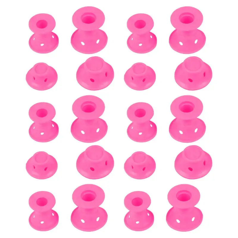 Carta Deni Papiloty - rulli per capelli in silicone, rosa, 20 pezzi