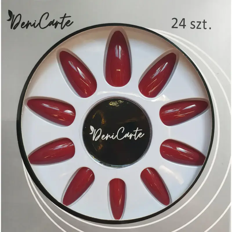 Unghie finte in gel Deni Carte - Unghie finte Borgogna