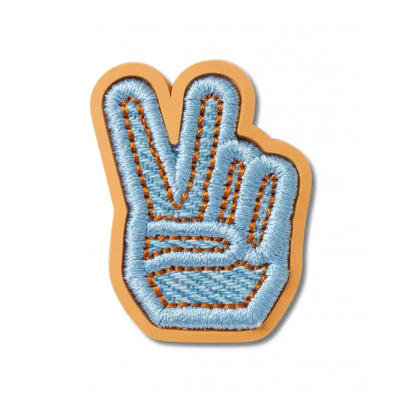 Denim peace sign