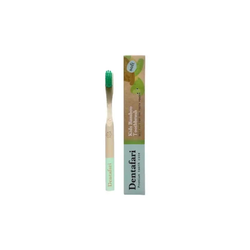 Spazzolino da Denti in Bambù per Bambini, verde