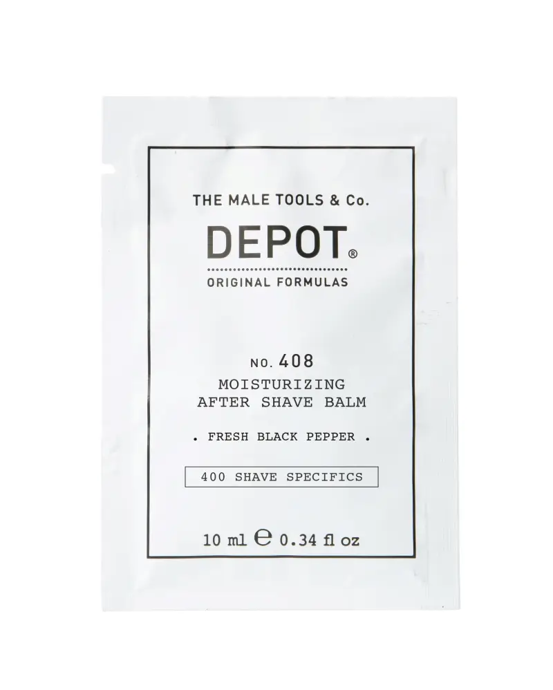 400 Specifiche per la rasatura n. 408, Pepe nero fresco, Idratante, Balsamo dopobarba, 10 ml