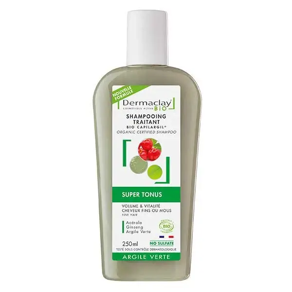 Shampoo Trattante Bio Capelli Sottili Tonus Argilla Verde 250ml