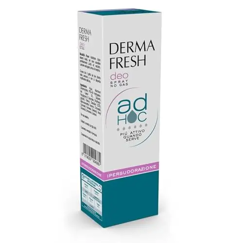 Dermafresh Ad Hoc Ipersudorazione, Deodorante Attivo Spray, Antitraspirante, Senza Macchia, Senza Alcol, No Gas, 100 ml