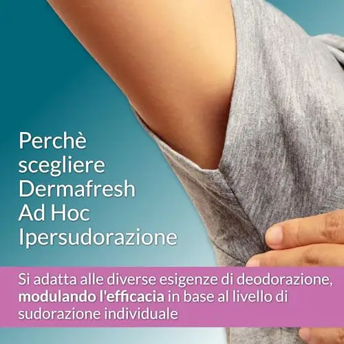 Dermafresh Ad Hoc Ipersudorazione, Deodorante Attivo Spray, Antitraspirante, Senza Macchia, Senza Alcol, No Gas, 100 ml miniatura 2