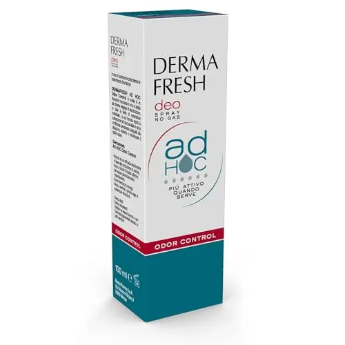 Dermafresh Ad Hoc Odor Control, Deodorante Attivo Spray, Antiodore, Senza Alcol, No Gas, 100 ml