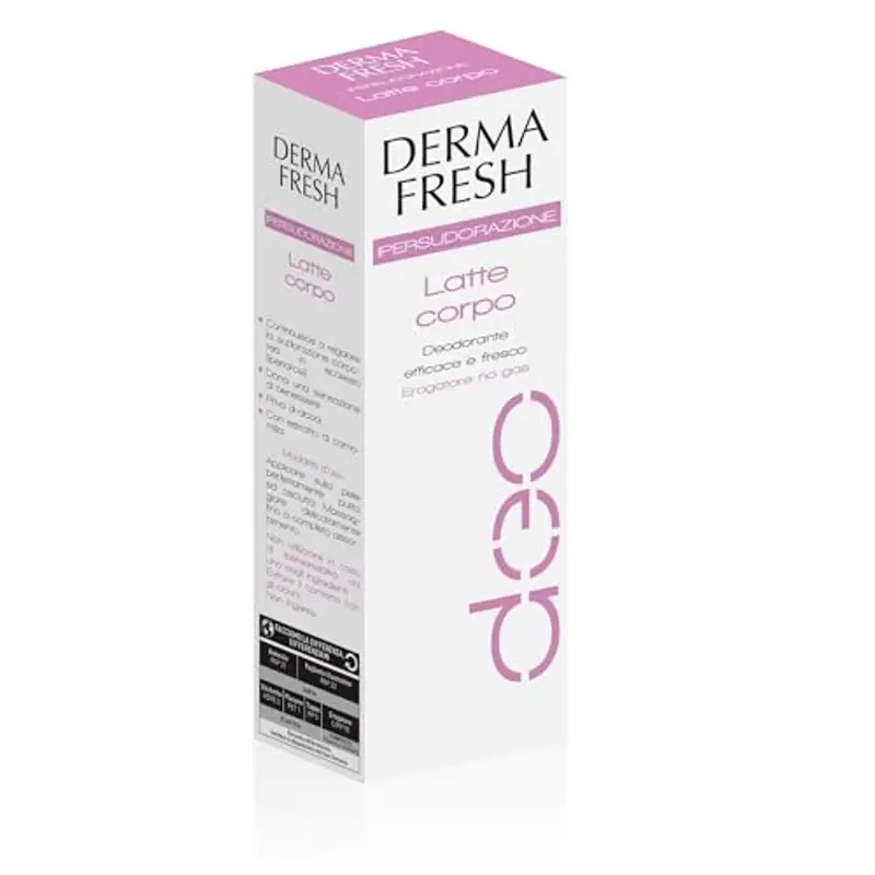 Dermafresh Ipersudorazione, Deodorante Latte Corpo con Estratto di Camomilla, Antitraspirante, No Gas, 100 ml