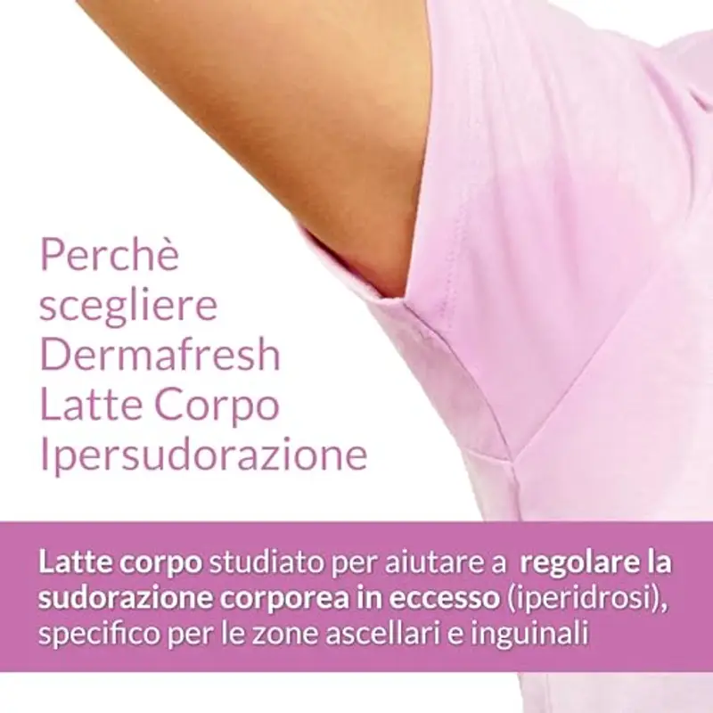 Dermafresh Ipersudorazione, Deodorante Latte Corpo con Estratto di Camomilla, Antitraspirante, No Gas, 100 ml miniatura 2