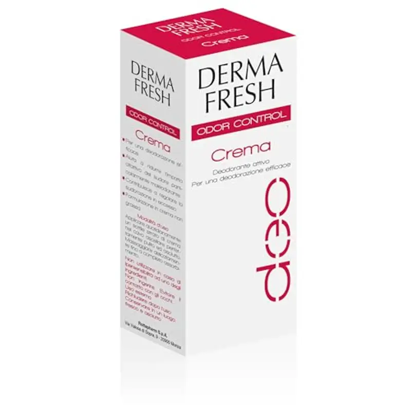 Dermafresh Odor Control, Deodorante Attivo in Crema, Antiodore, 30 ml