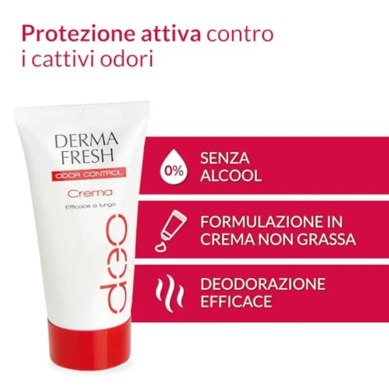 Dermafresh Odor Control, Deodorante Attivo in Crema, Antiodore, 30 ml miniatura 3