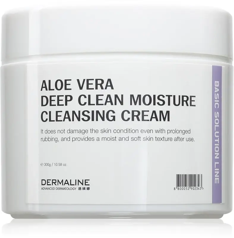 Basic Solution Line Aloe Vera Deep Clean Moisture Cleansing Cream crema di pulizia profonda con aloe vera per pelli sensibili 300 ml