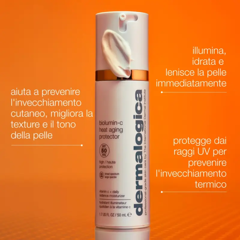BioLumin-C Biolumin-c Heat Aging SPF50 - Trattamento antietà pelli mature, Crema antirughe, Crema idratante viso, Crema viso giorno illumin miniatura 4