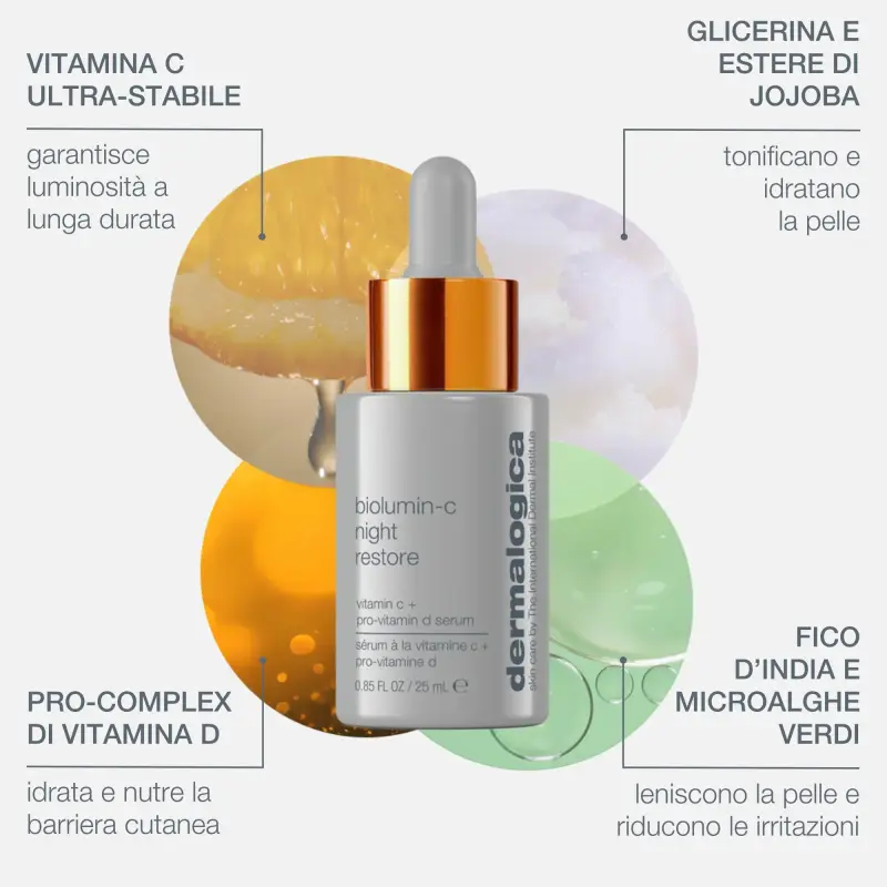 BioLumin-C BioLumin-C Night Restore Serum - Crema idratante viso, Siero viso illuminante miniatura 4