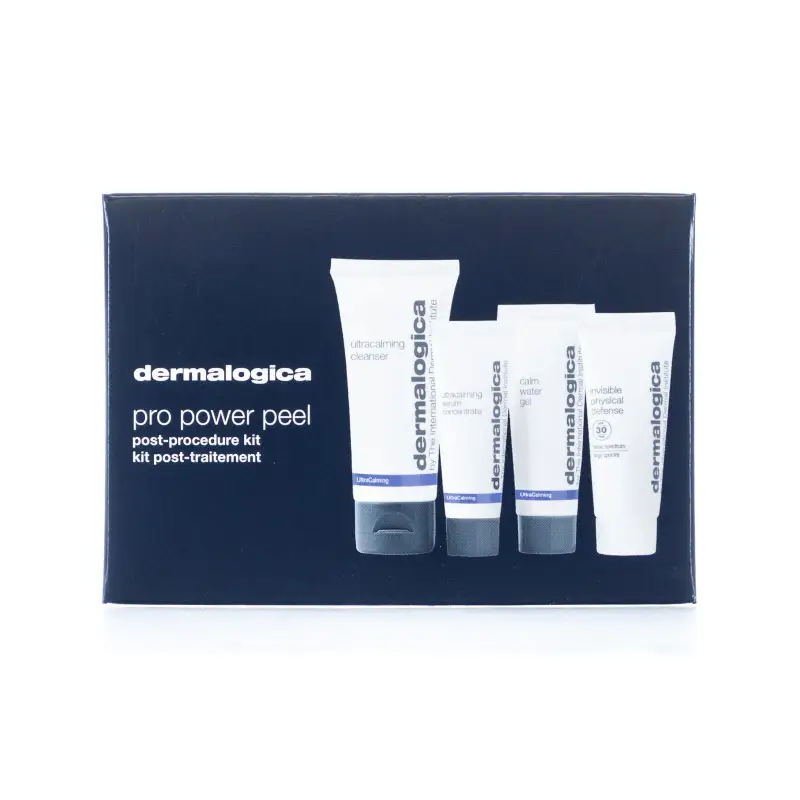Set post-procedura Pro Power Peel Dermalogica , siero, per il viso, 30 ml + , gel, per il viso + , protezione UV, crema solare ad ampio spettro, SPF