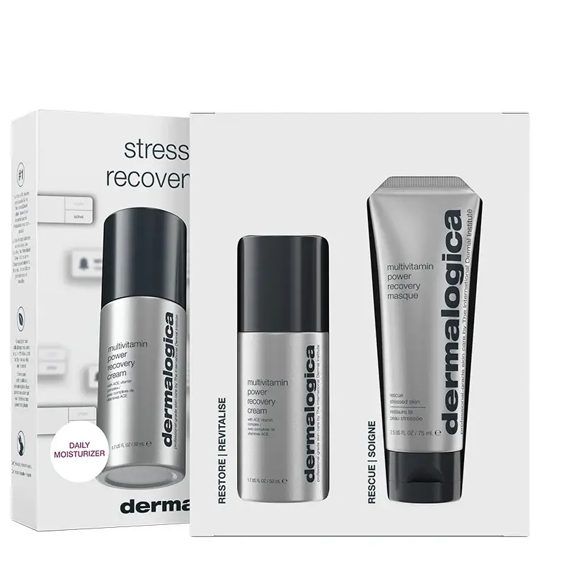 Set Sistema Recupero Pelle Stress Dermalogica Crema Recupero Potenza Multivitaminica Viso 50 ml + Maschera Recupero Potenza Multivitaminica Crema Ant