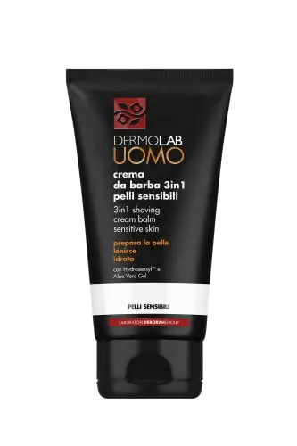 Dermolab Uomo - Crema da Barba ad Azione 3 in 1, per Pelli Sensibili, Effetto Idratante e Lenitivo, Facilita lo miniatura 2