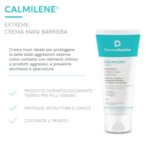 Dermovitamina Calmilene Extreme Crema Mani Barriera - Protezione per Pelle Sensibile e Irritata - Crema Mani miniatura 3