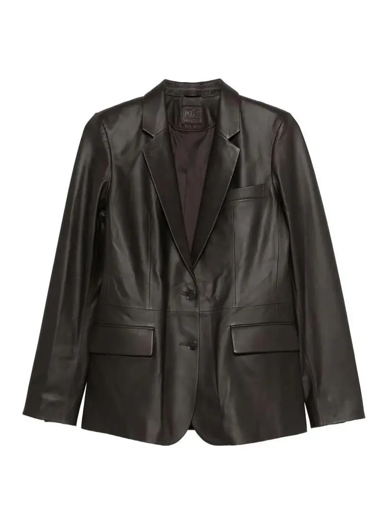 Giacca classica in pelle Marrone