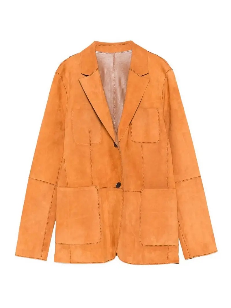 Giacca in pelle reversibile Beige