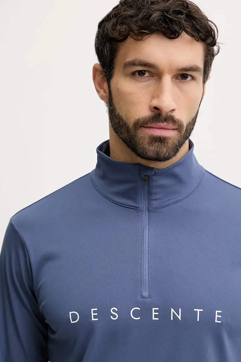 longsleeve funzionale CHEST LOGO T-NECK Blu miniatura 4