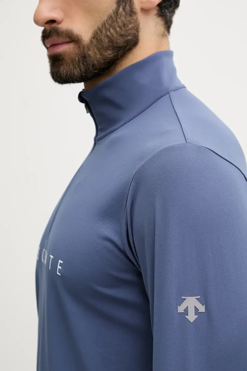 longsleeve funzionale CHEST LOGO T-NECK Blu miniatura 5