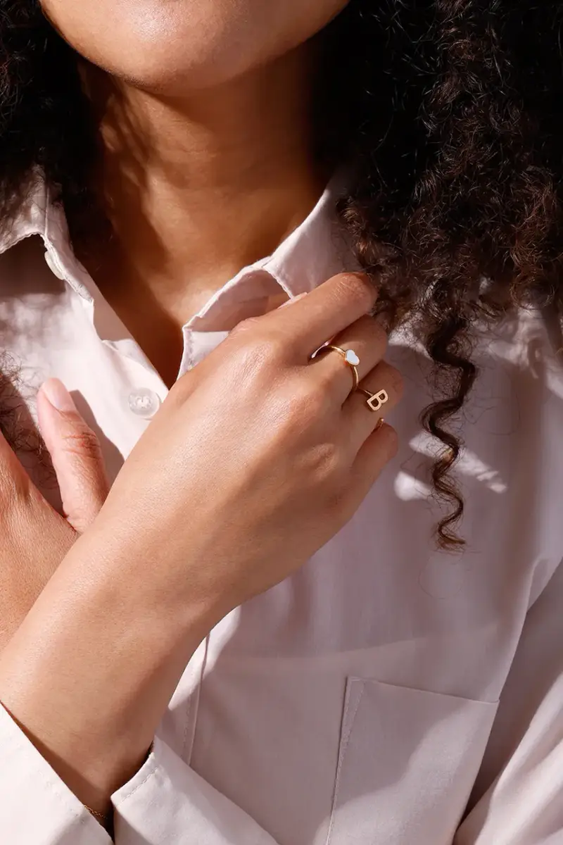 anello in argento placato in oro miniatura 3