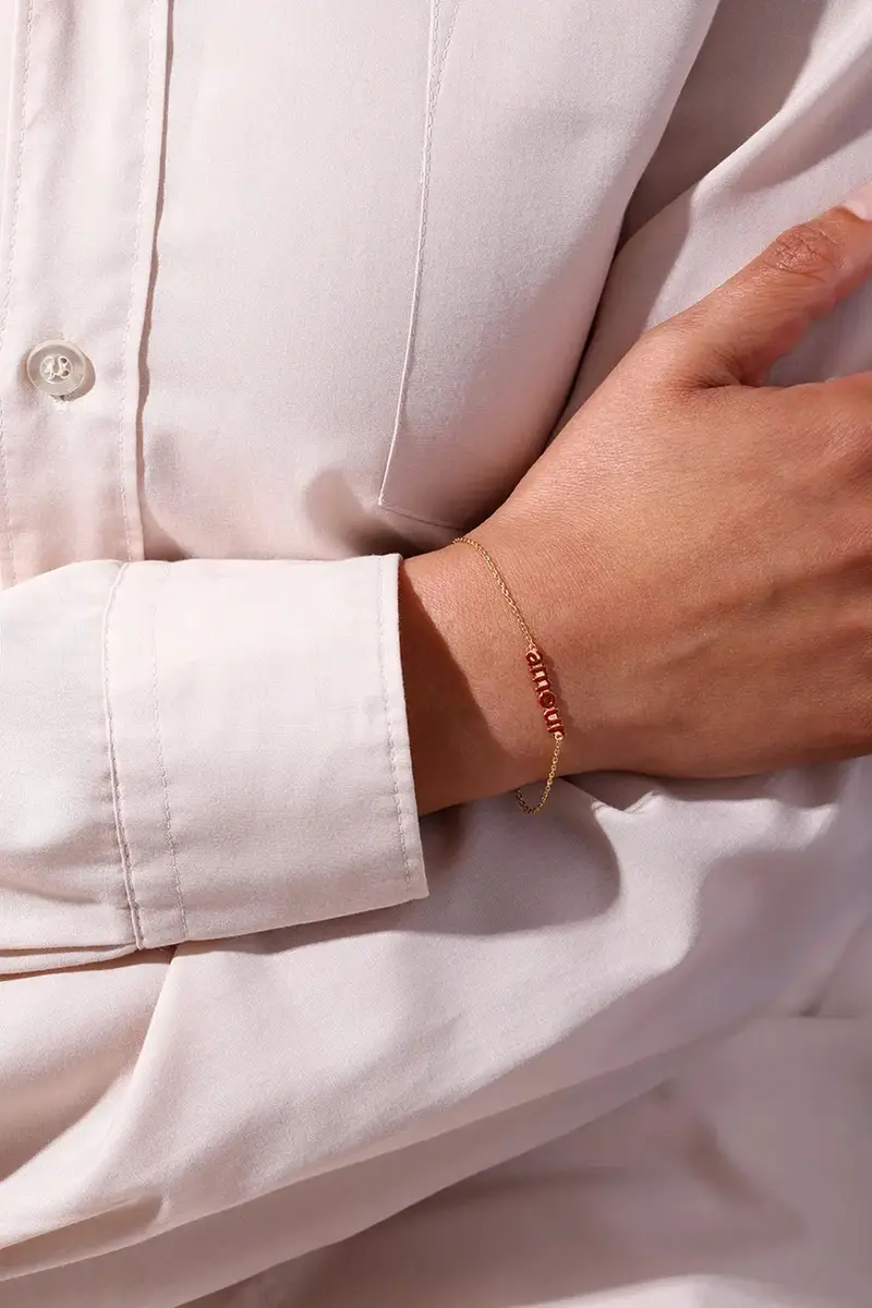 bracciale in argento placcato in oro miniatura 2