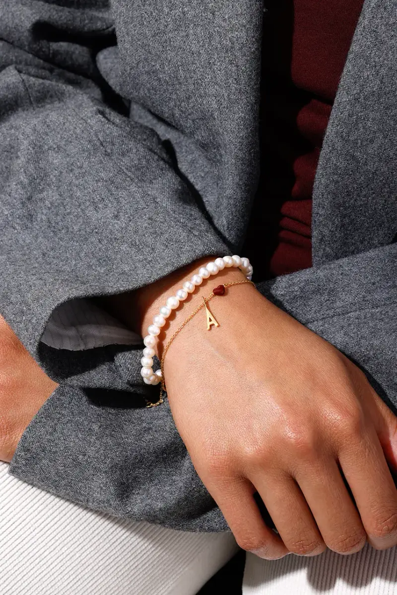 bracciale in argento placcato in oro miniatura 3