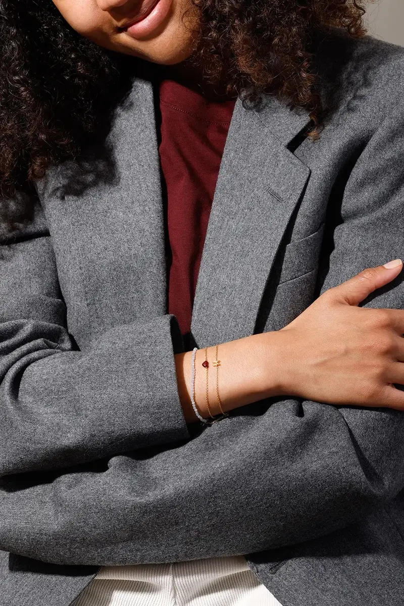 bracciale in argento placcato in oro miniatura 4