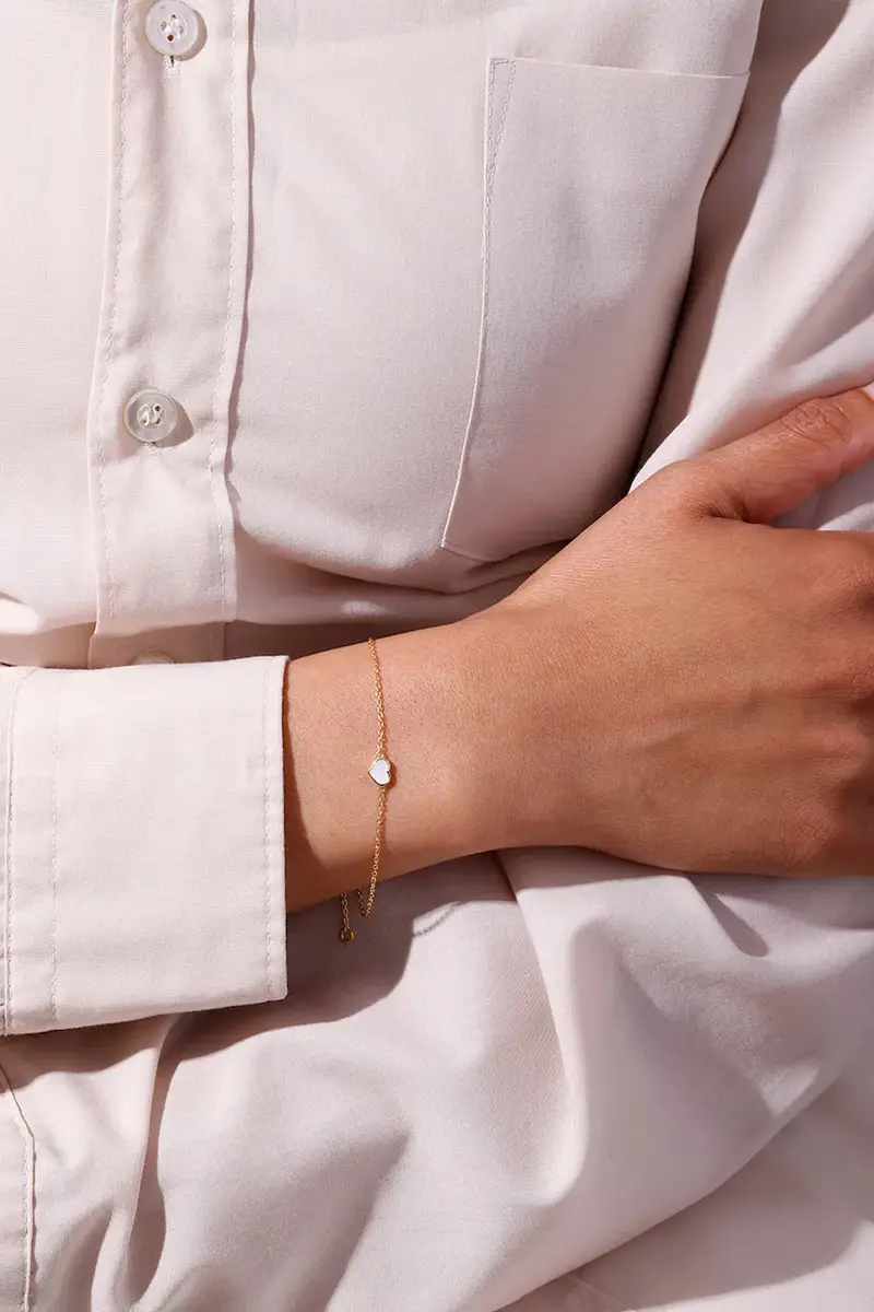 bracciale in argento placcato in oro miniatura 2