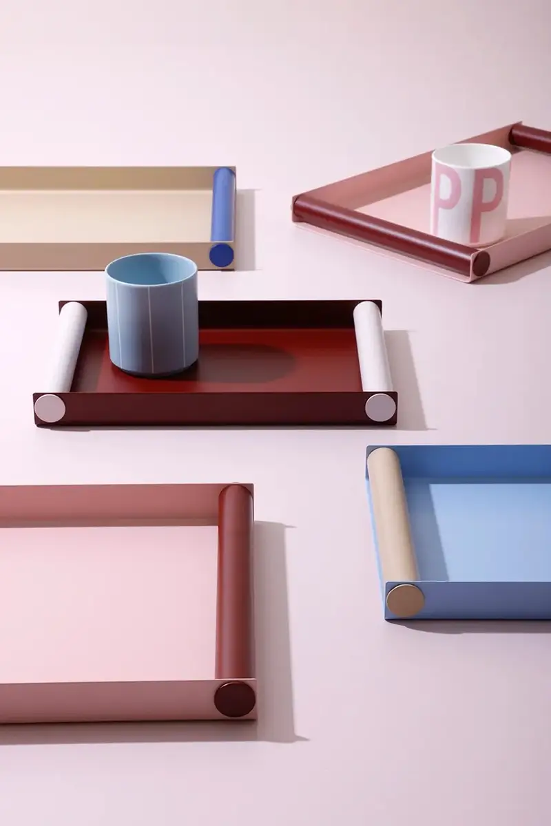 vassoio Ray L/30 x 25, 5 x 3, 2 cm colore rosa miniatura 3