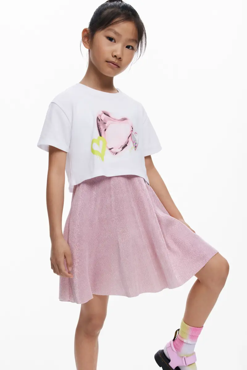 Abito a doppio strato con cuori RED