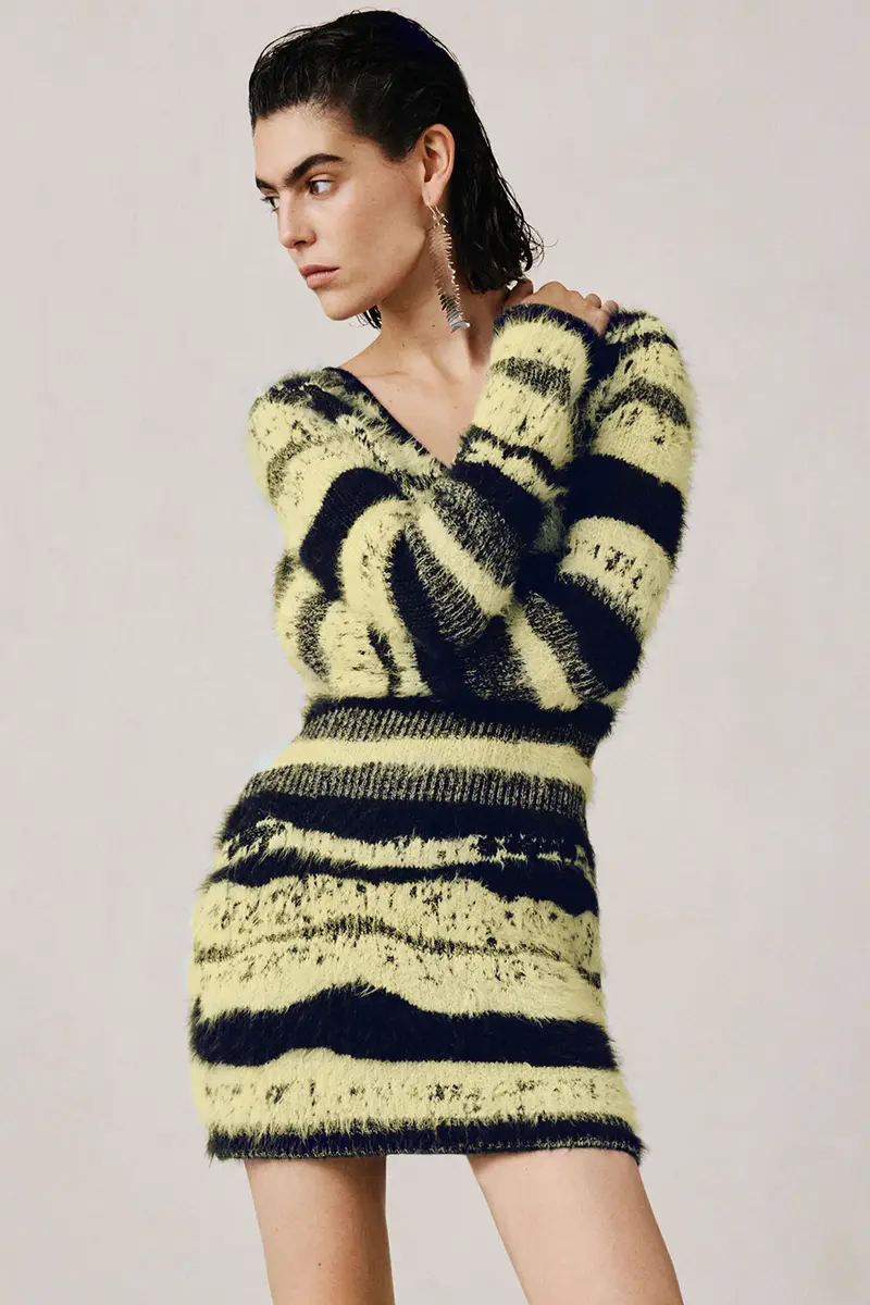 Abito a righe pelo studio YELLOW miniatura 2