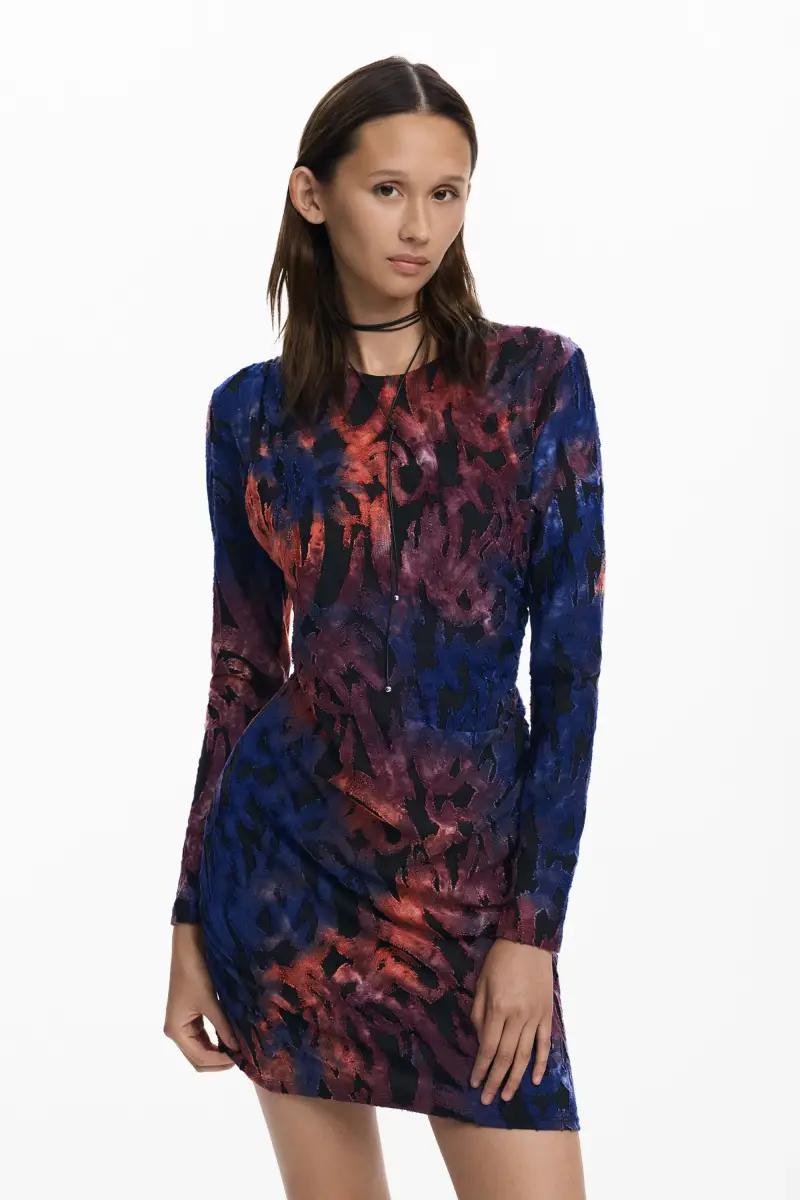 Abito arty drappeggiato BLACK miniatura 2