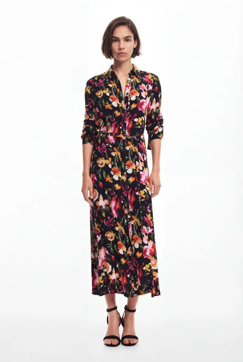 Abito camicia a fiori RED