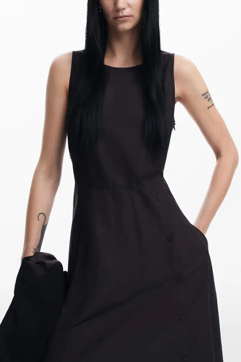 Abito combinato liscio BLACK miniatura 2