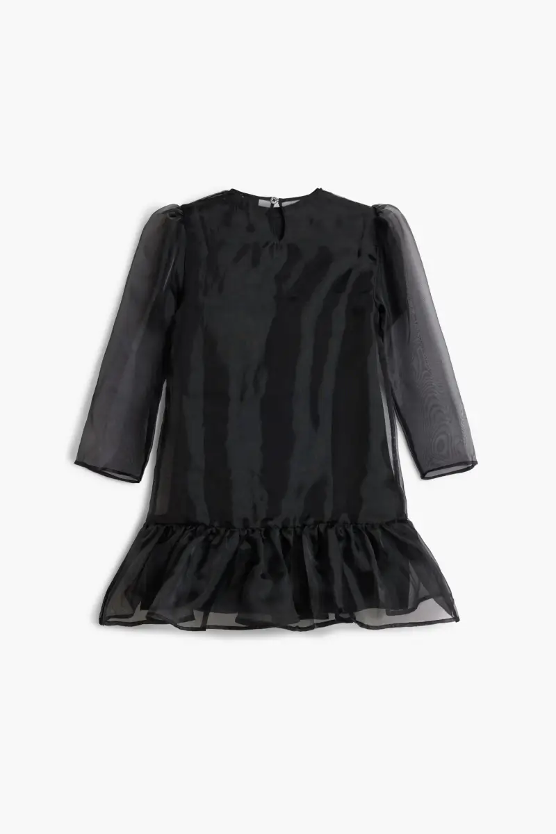 Abito con maniche e lettering BLACK miniatura 2