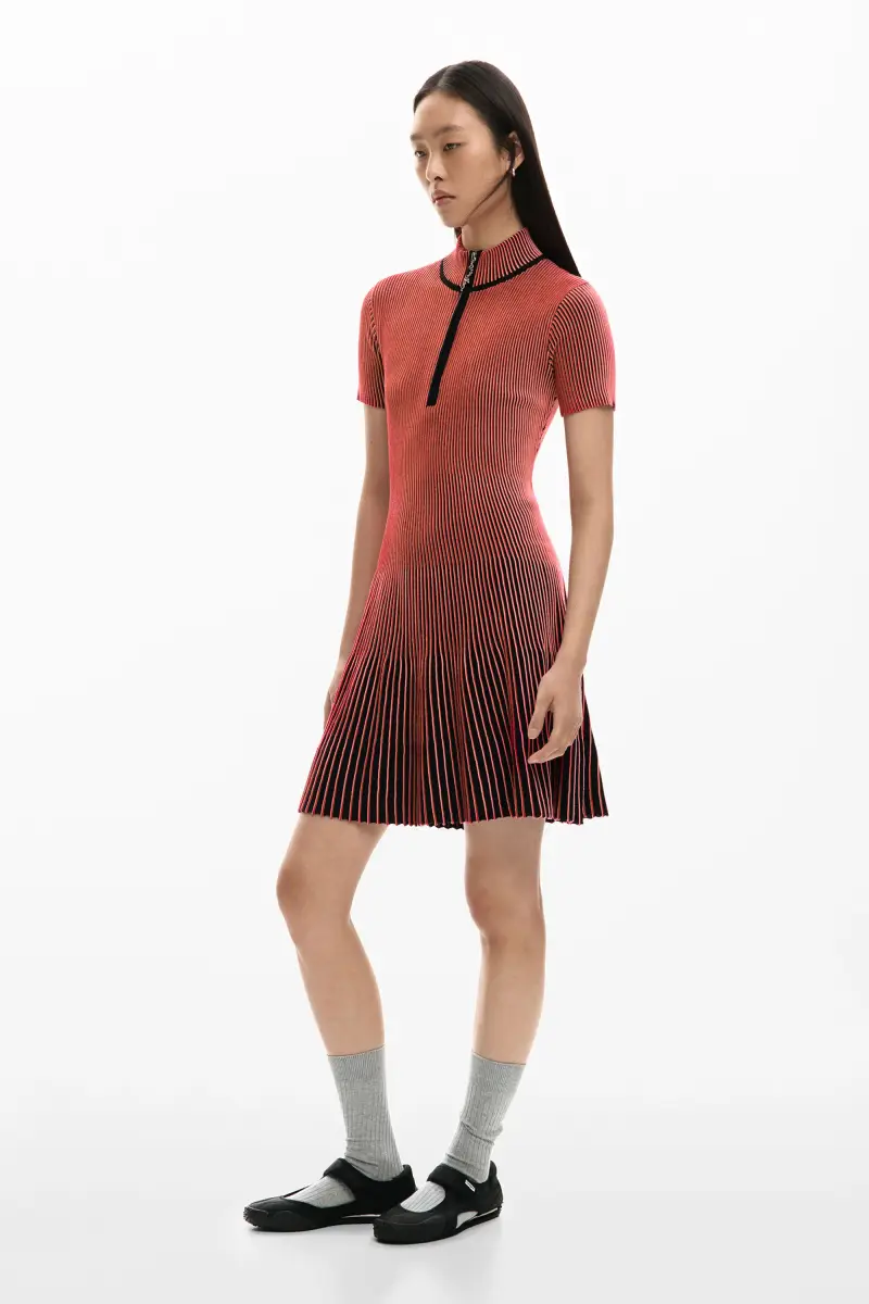 abito corto cangiante RED