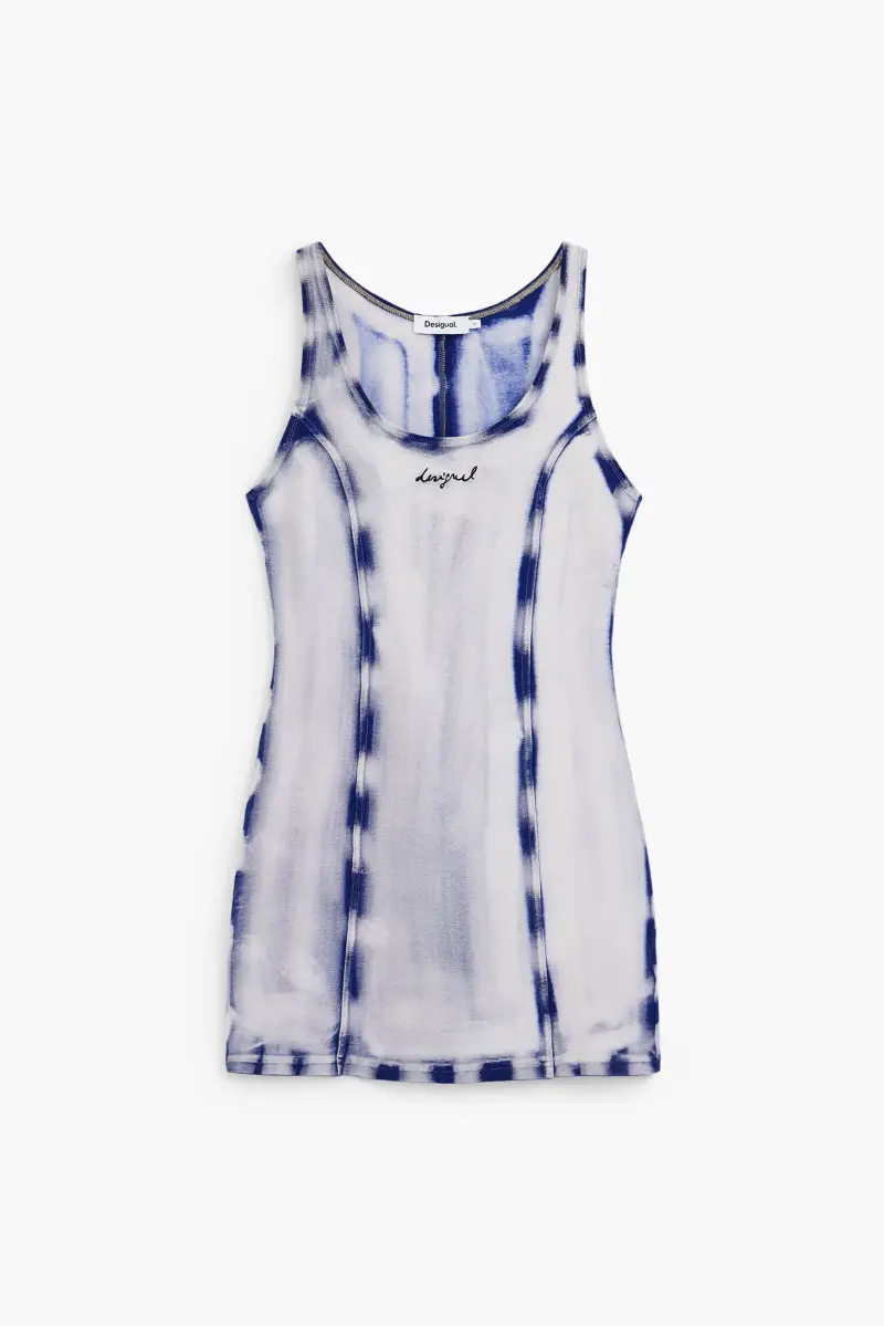 Abito corto effetto lavato BLUE