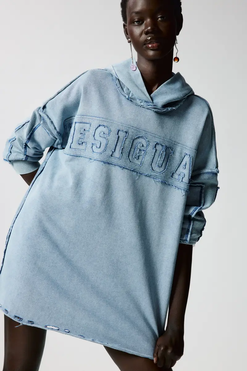 Abito corto felpa BLUE miniatura 2