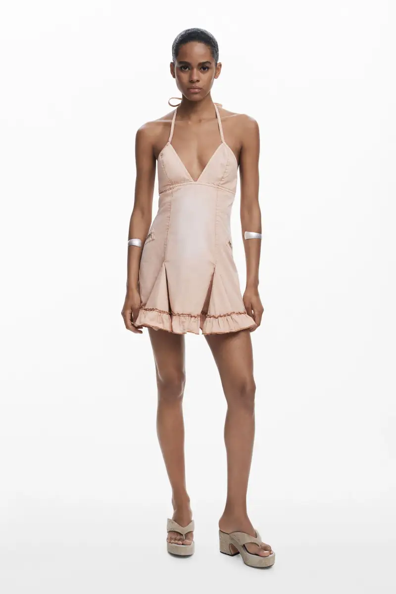 Abito corto in pizzo RED