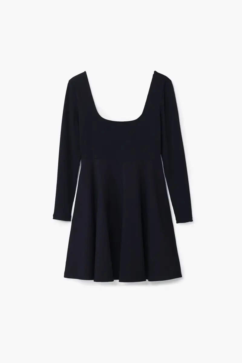 Abito corto svasato BLACK