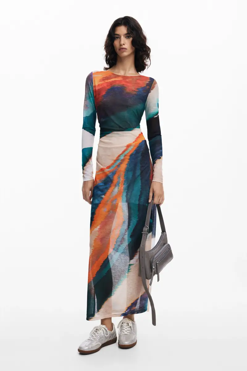 Abito in maglia stampato GREEN