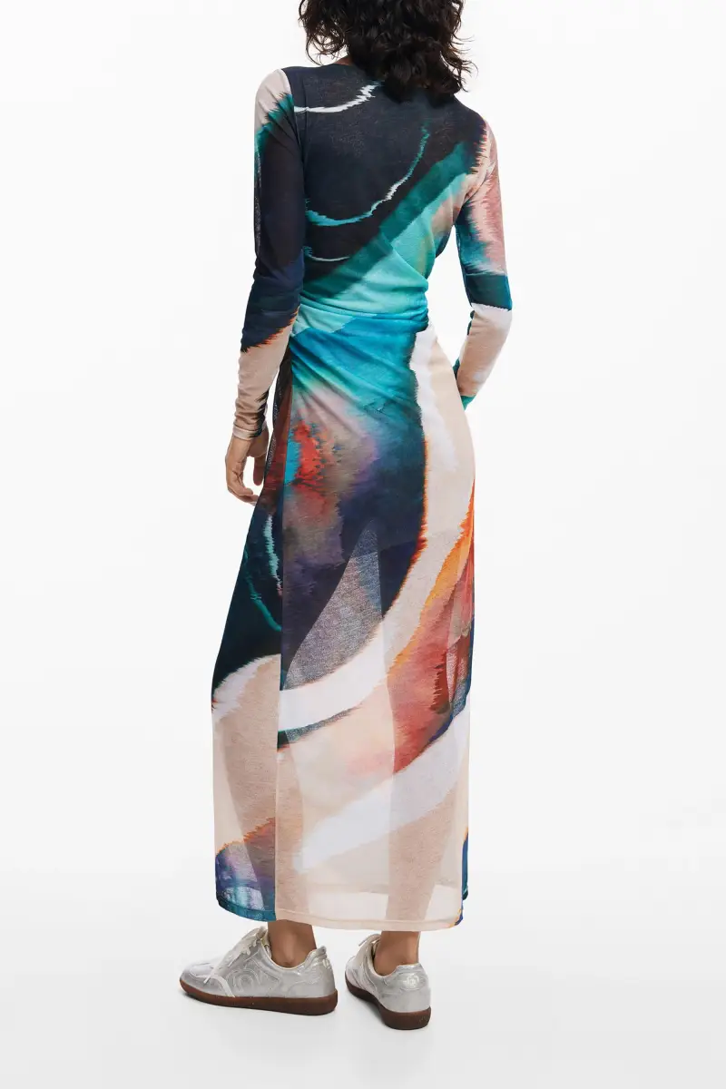 Abito in maglia stampato GREEN miniatura 2